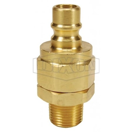 Dixon BRASS 3/8 in H-STYLE NIPPLE, 3/8 MNPTF V3M3-B